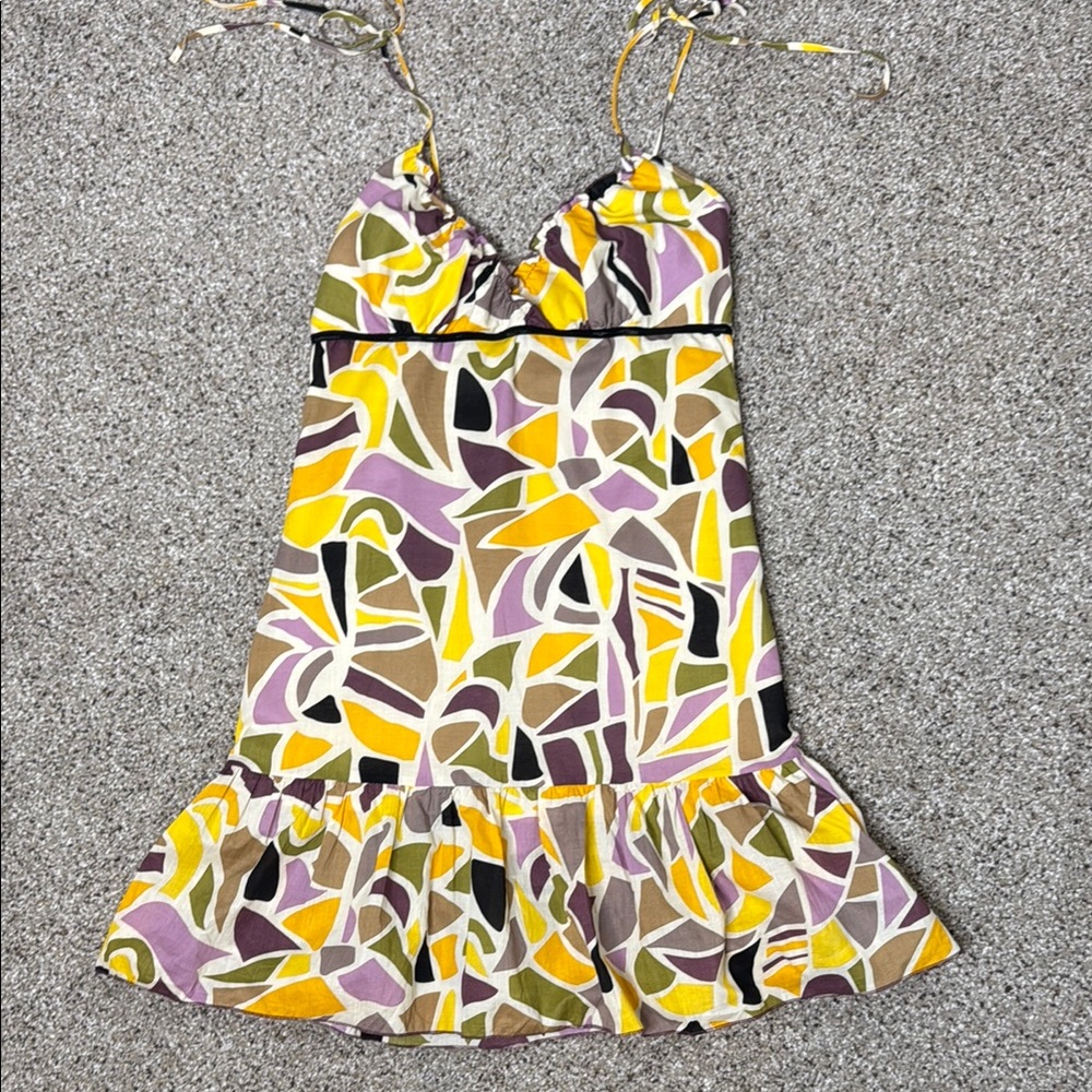 Wet Seal Multicolor Abstract Midi Dress